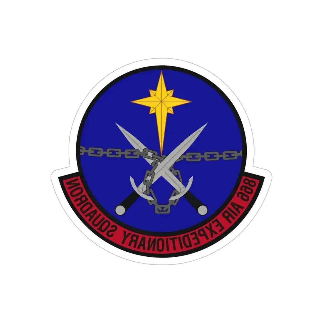 866th Air Expeditionary Squadron (U.S. Air Force) REVERSE PRINT Transparent Die-Cut STICKER - The Sticker Space