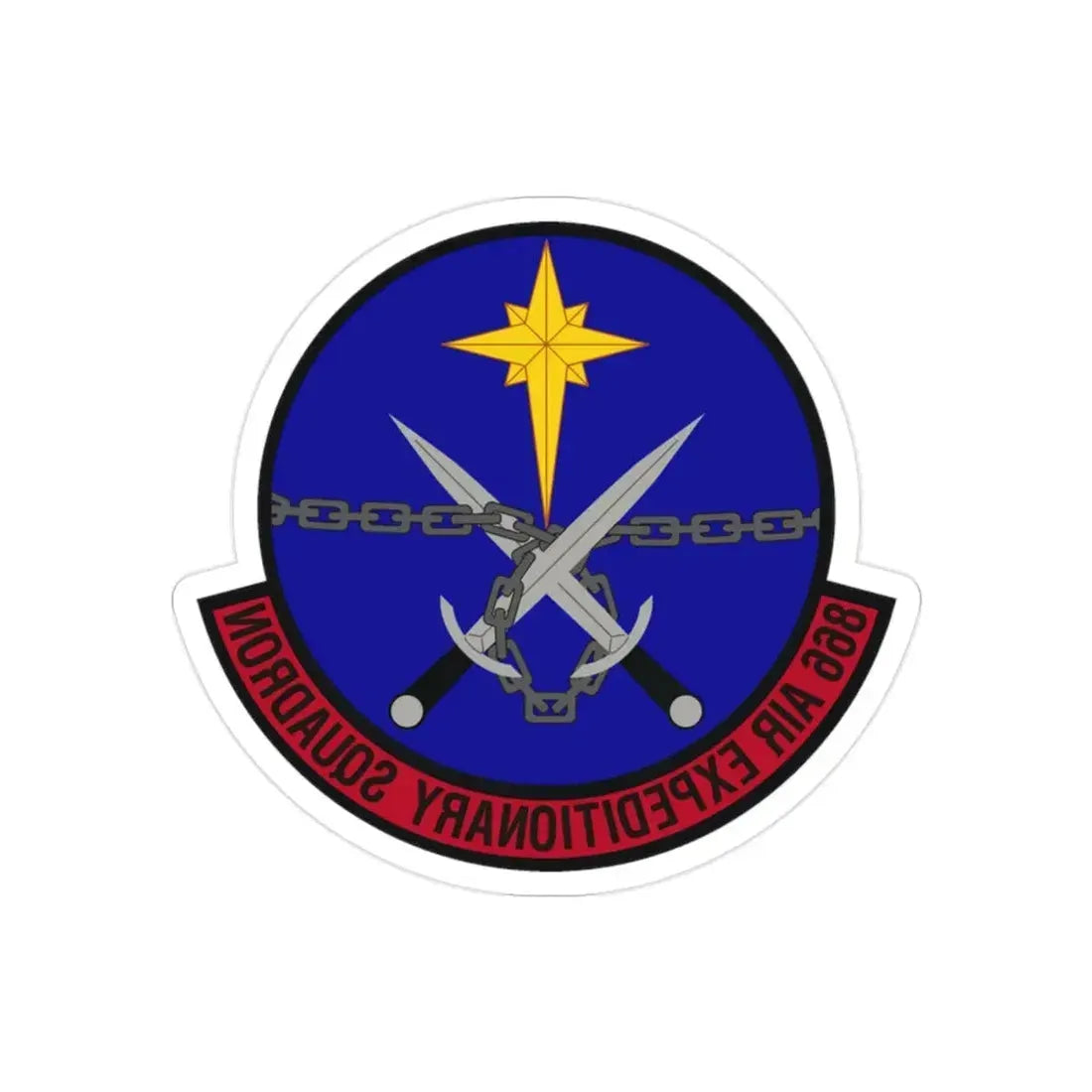 866th Air Expeditionary Squadron (U.S. Air Force) REVERSE PRINT Transparent Die-Cut STICKER - The Sticker Space