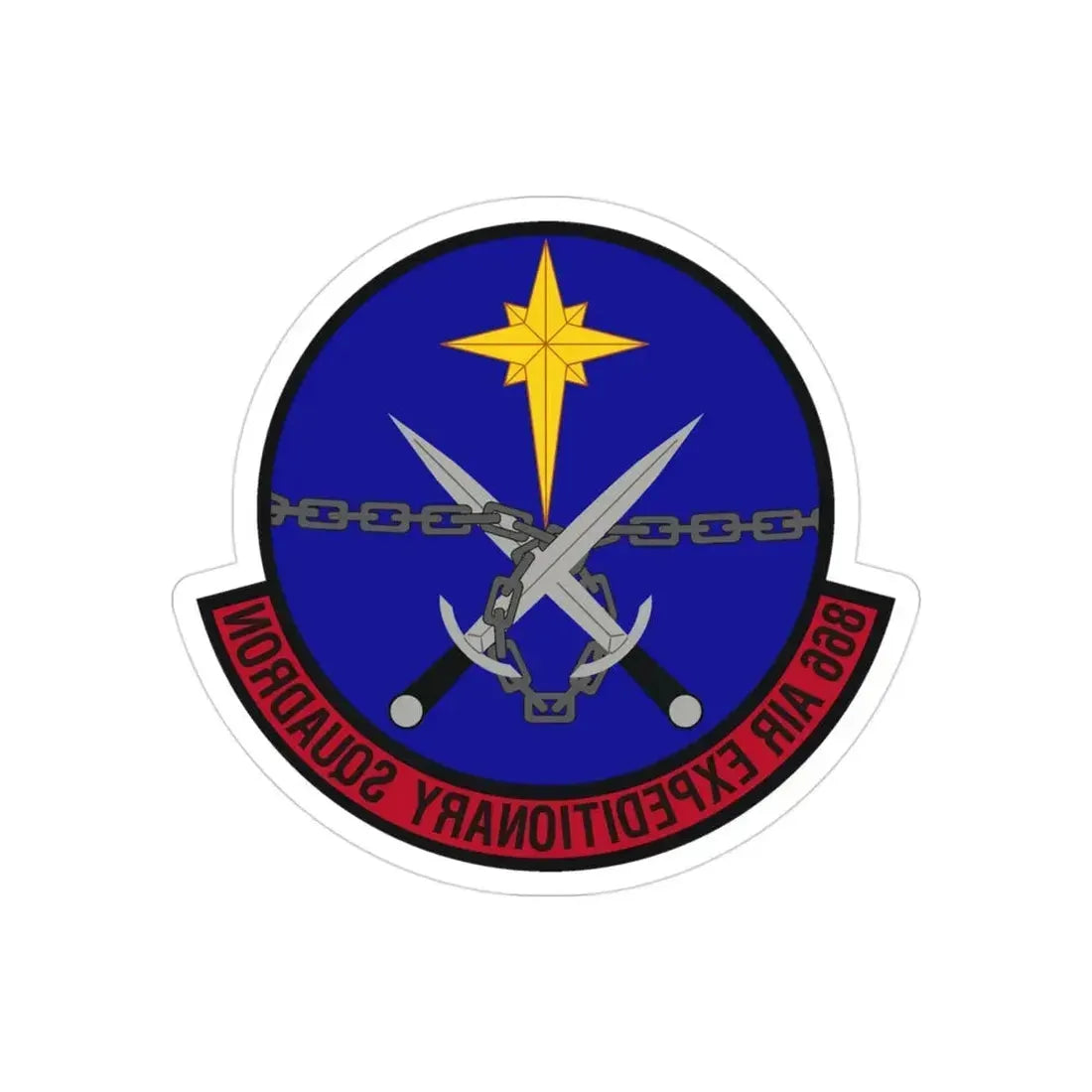 866th Air Expeditionary Squadron (U.S. Air Force) REVERSE PRINT Transparent Die-Cut STICKER - The Sticker Space