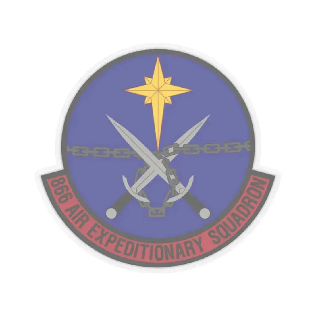 866th Air Expeditionary Squadron (U.S. Air Force) STICKER Vinyl Kiss-Cut Decal 2 Inch Transparent - The Sticker Space