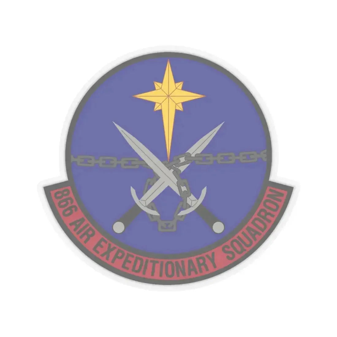 866th Air Expeditionary Squadron (U.S. Air Force) STICKER Vinyl Kiss-Cut Decal 3 Inch Transparent - The Sticker Space