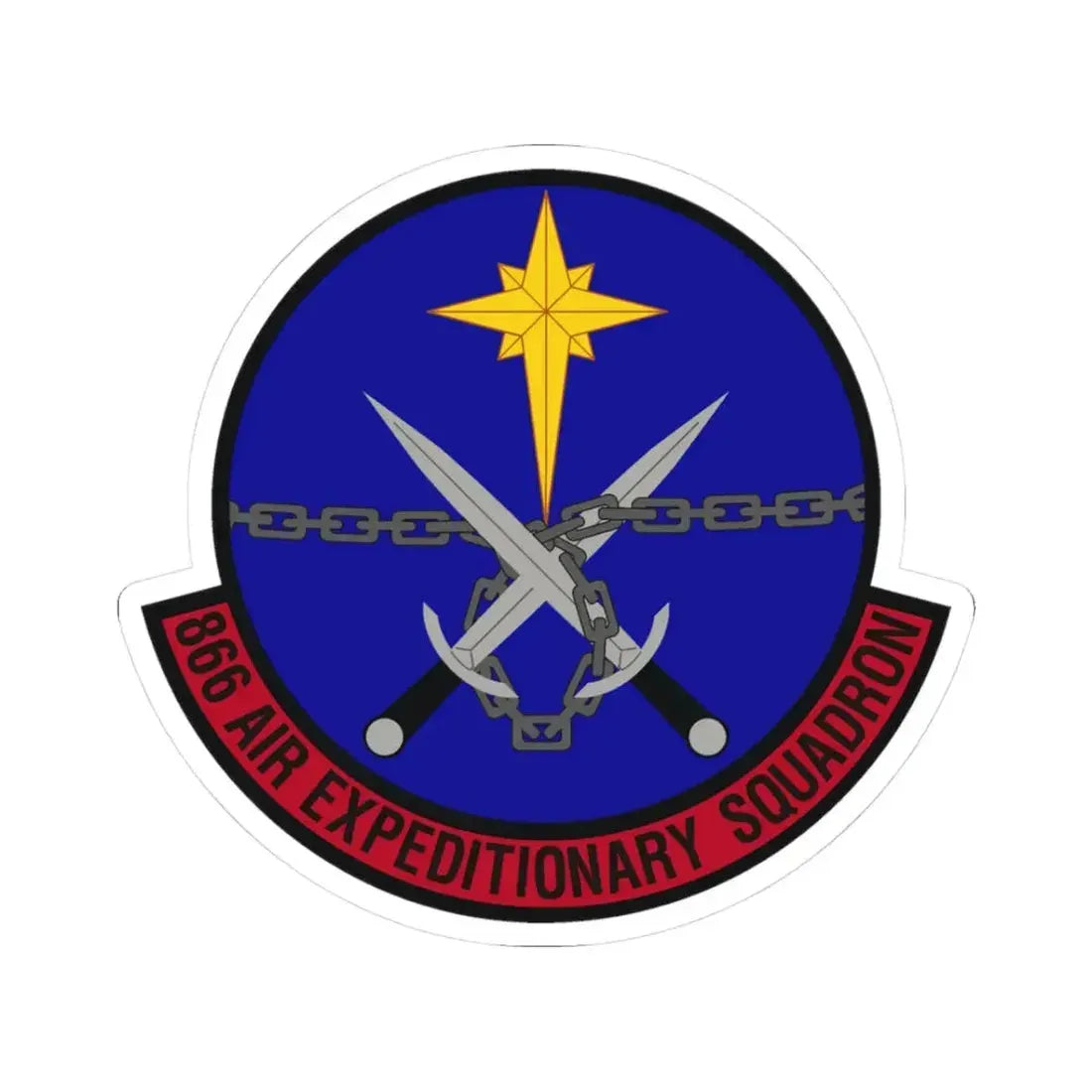 866th Air Expeditionary Squadron (U.S. Air Force) STICKER Vinyl Kiss-Cut Decal 3 Inch White - The Sticker Space