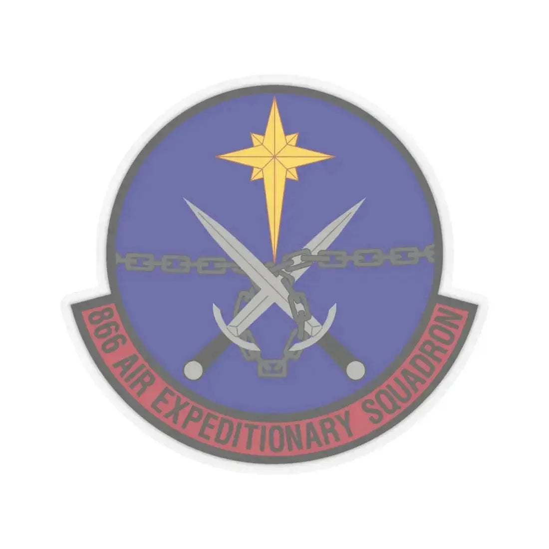 866th Air Expeditionary Squadron (U.S. Air Force) STICKER Vinyl Kiss-Cut Decal 4 Inch Transparent - The Sticker Space