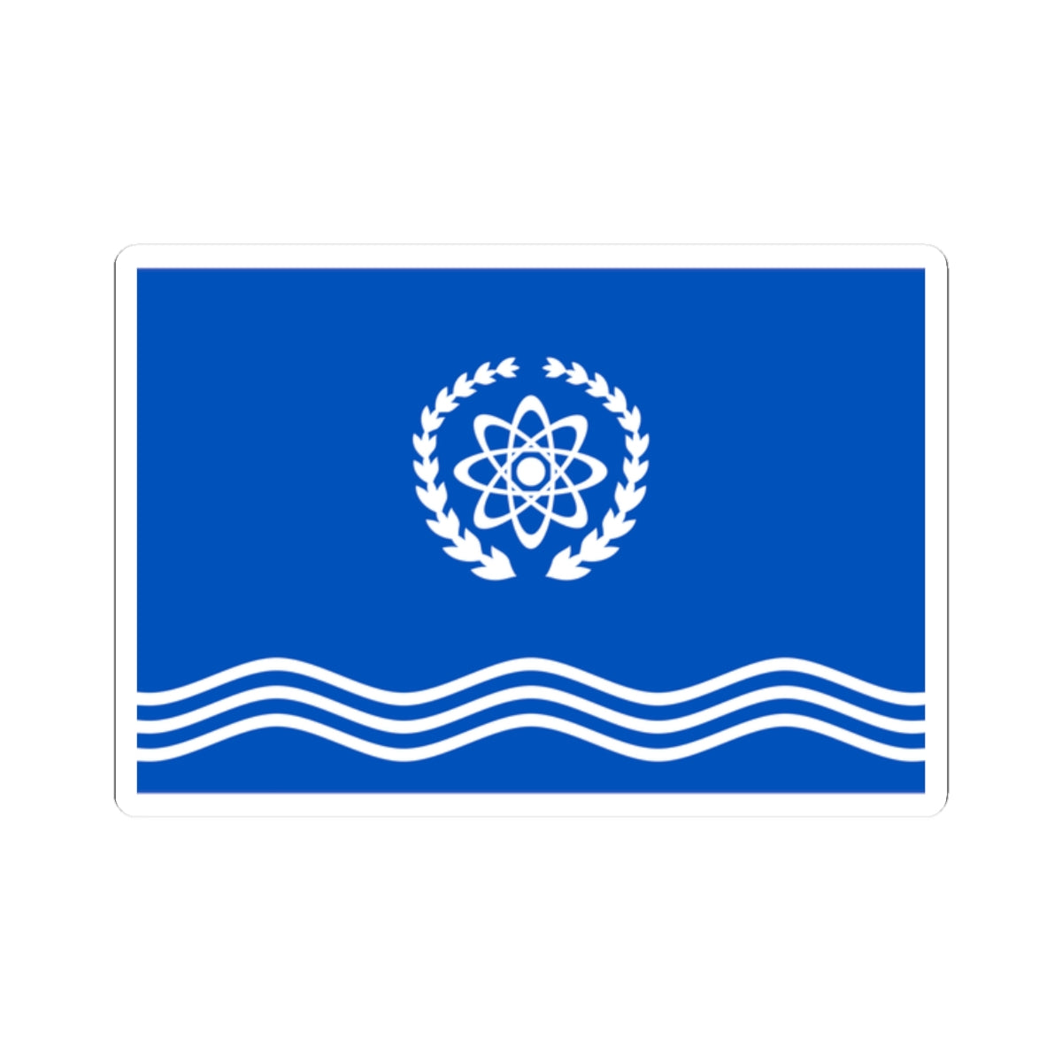 Flag of Obninsk Kaluga oblast (Russia) STICKER Vinyl Kiss-Cut Decal