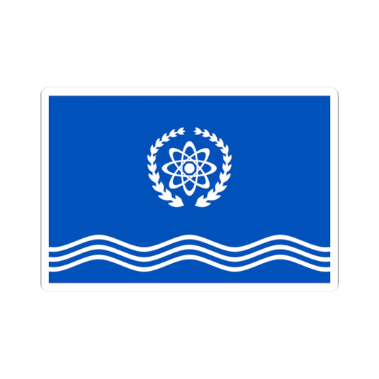 Flag of Obninsk Kaluga oblast (Russia) STICKER Vinyl Kiss-Cut Decal