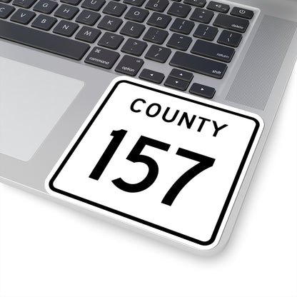 County 157 square (Minnesota) (Road Sign) STICKER Vinyl Kiss-Cut Decal