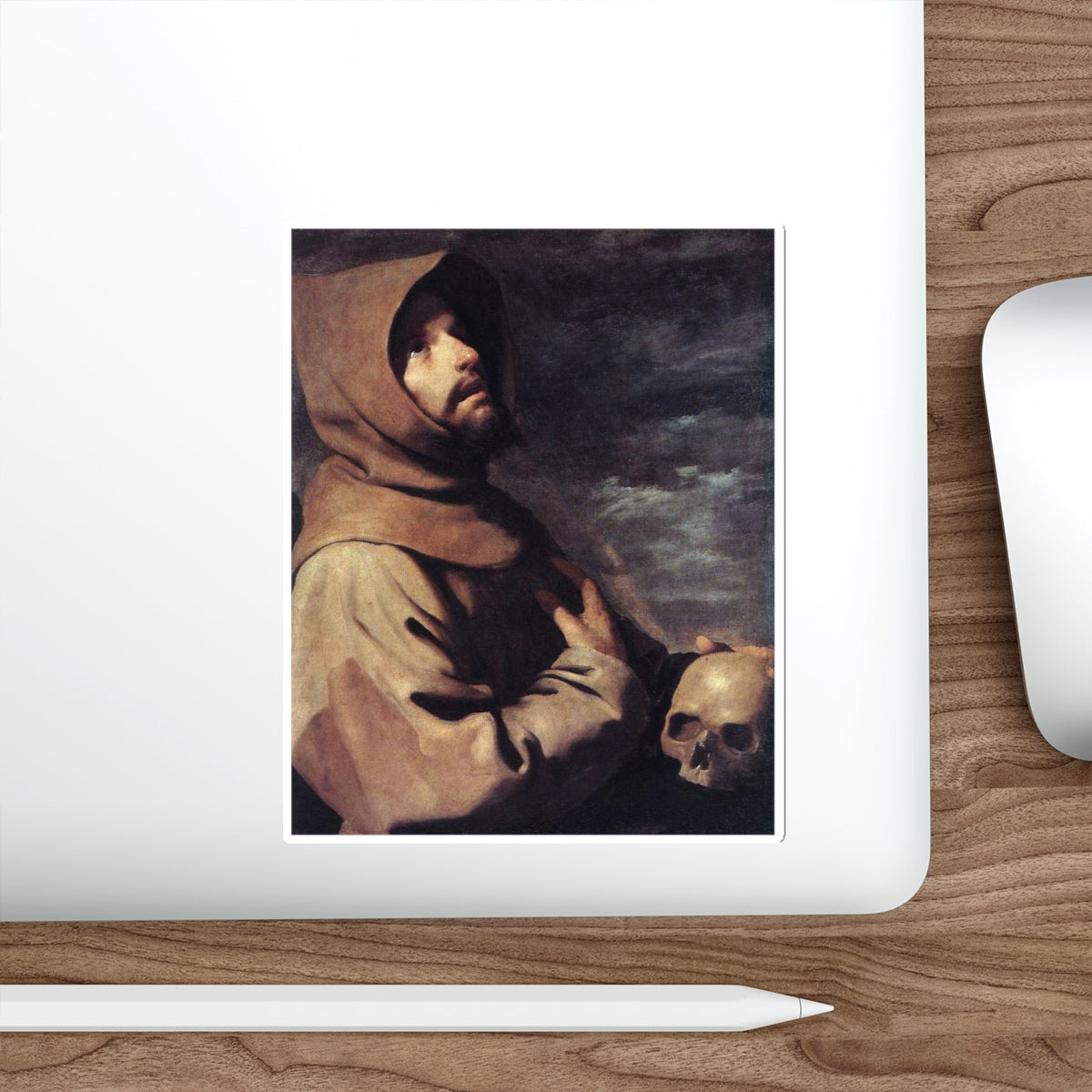 ZURBARAN, Francisco de - St Francis (Artwork) STICKER Vinyl Die-Cut Decal