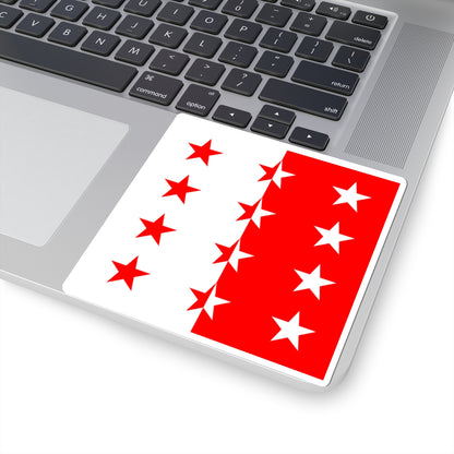 Flag of the Rhodanic Republic (Switzerland) STICKER Vinyl Kiss-Cut Decal
