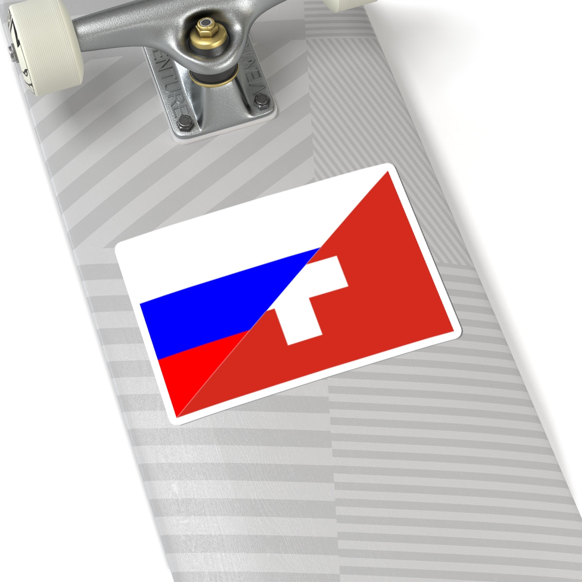 Flag of Switzerland and Russia (Russia) STICKER Vinyl Kiss-Cut Decal