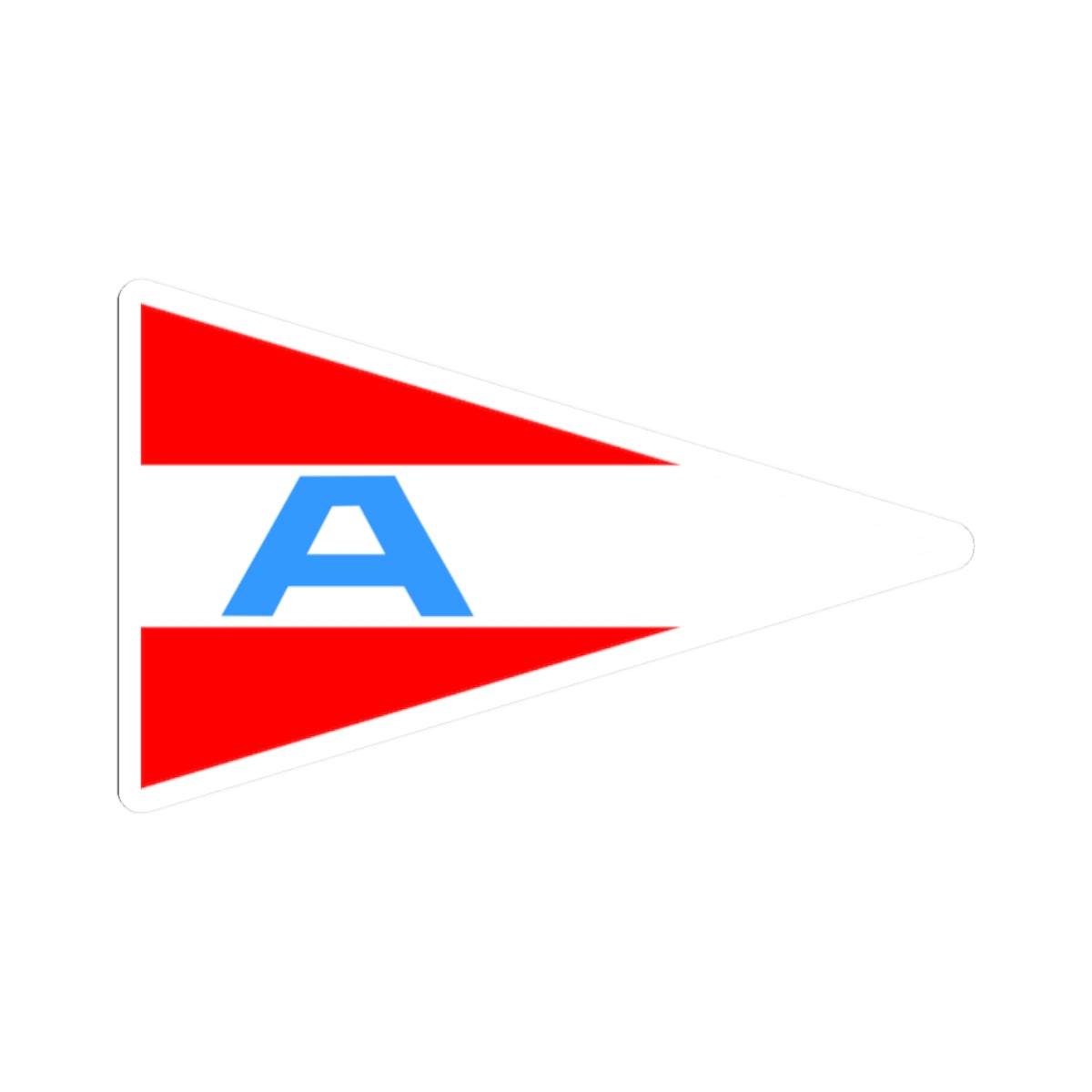 Burgee of Asker Seilforening (Norway) STICKER Vinyl Kiss-Cut Decal