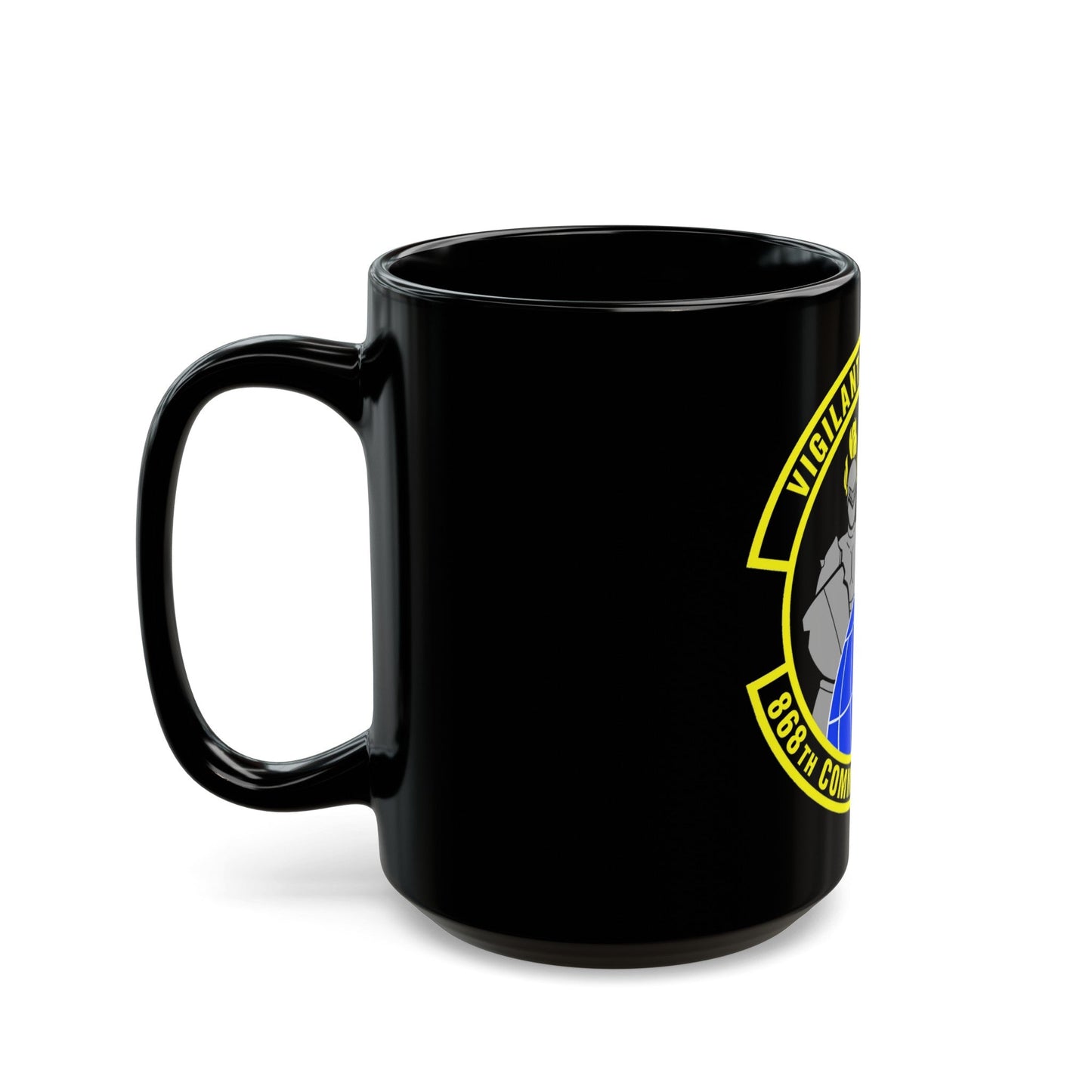 868th Communications Squadron (U.S. Air Force) Black Coffee Mug-The Sticker Space