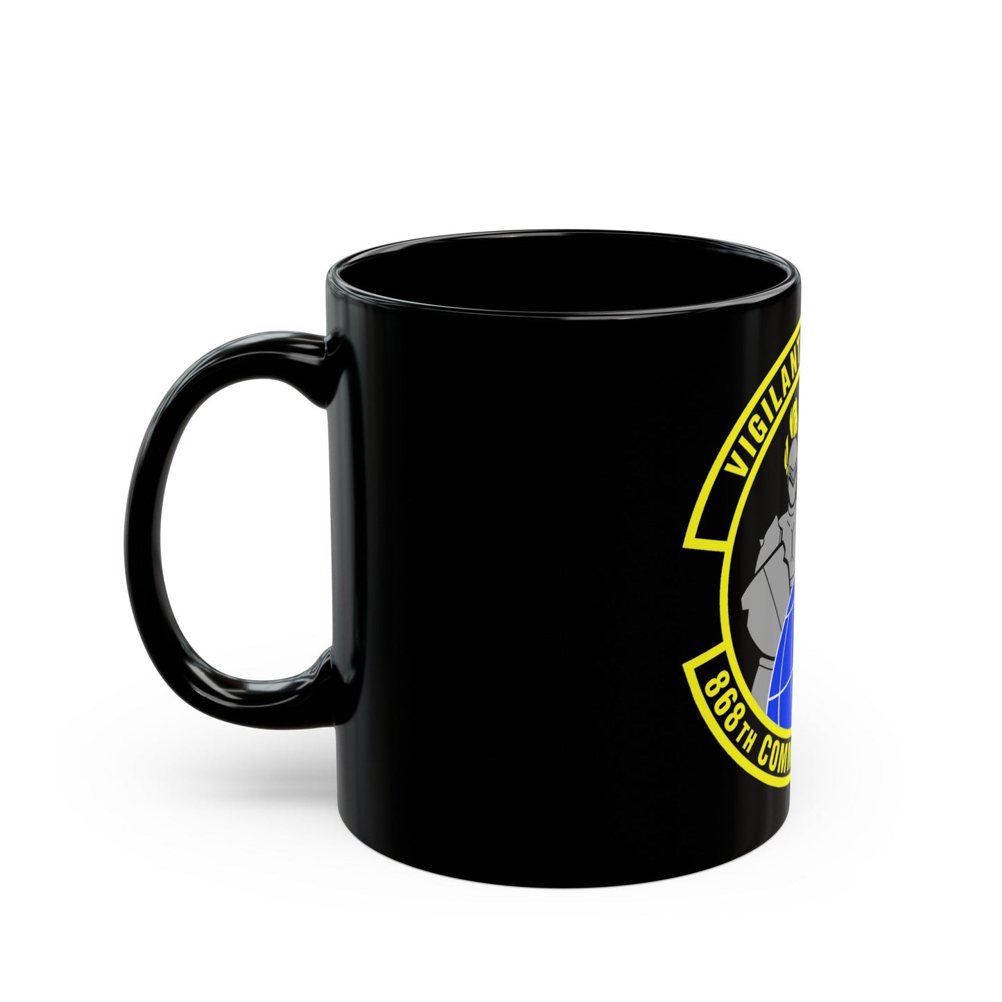 868th Communications Squadron (U.S. Air Force) Black Coffee Mug-The Sticker Space