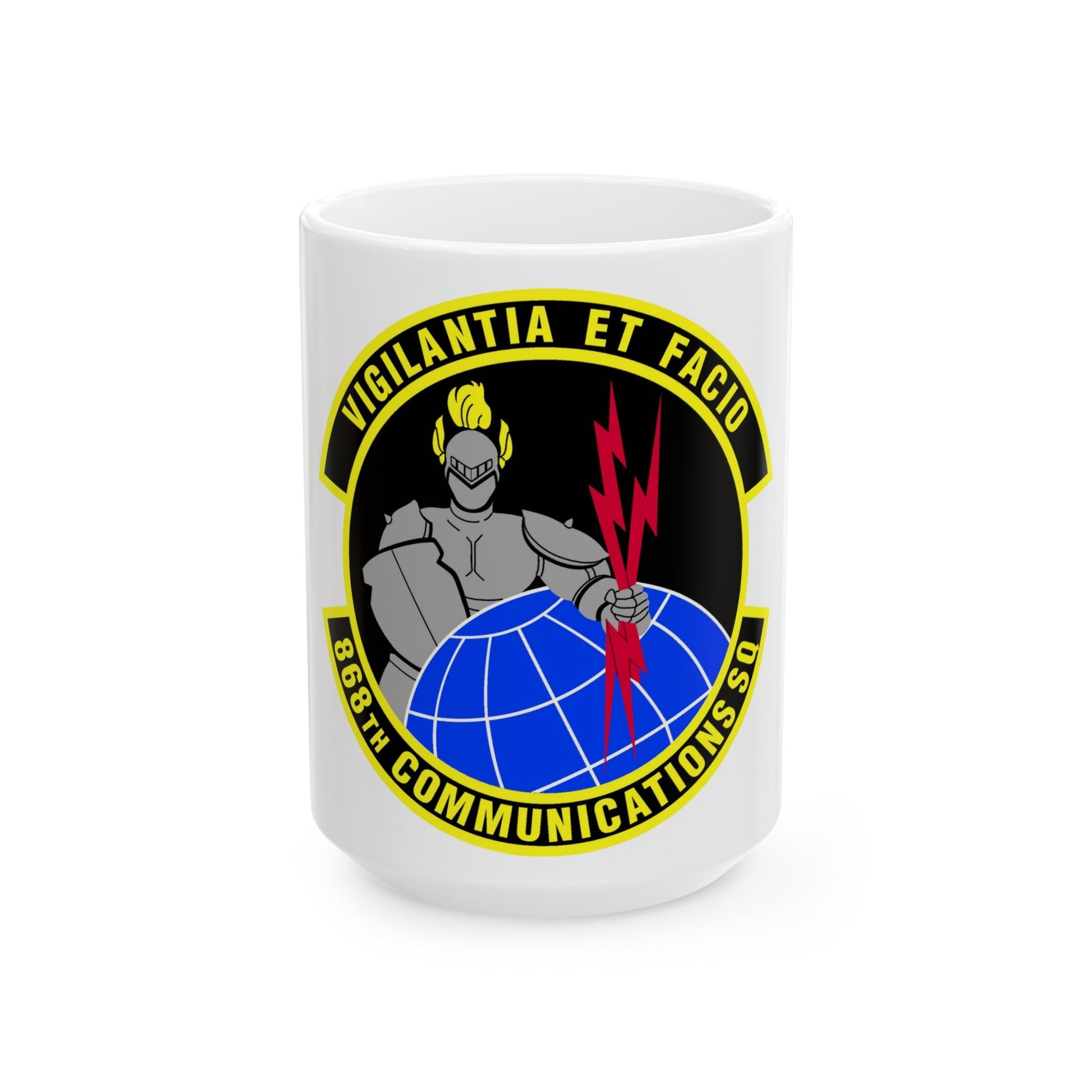 868th Communications Squadron (U.S. Air Force) White Coffee Mug-15oz-The Sticker Space