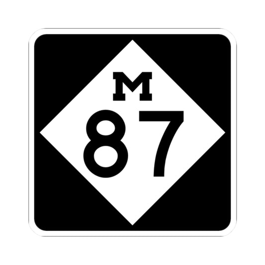 M-87 (Michigan) (Road Sign) STICKER Vinyl Kiss-Cut Decal