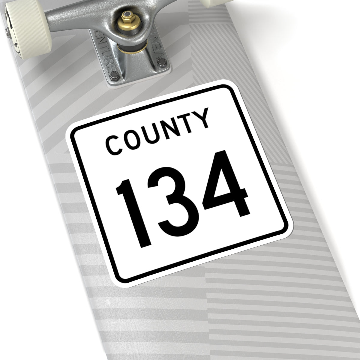 County 134 square (Minnesota) (Road Sign) STICKER Vinyl Kiss-Cut Decal