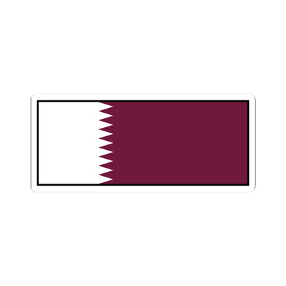 Flag of Qatar bordered (Qatar) STICKER Vinyl Kiss-Cut Decal