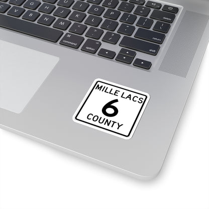 Mille Lacs County 6 MN (Minnesota) (Road Sign) STICKER Vinyl Kiss-Cut Decal