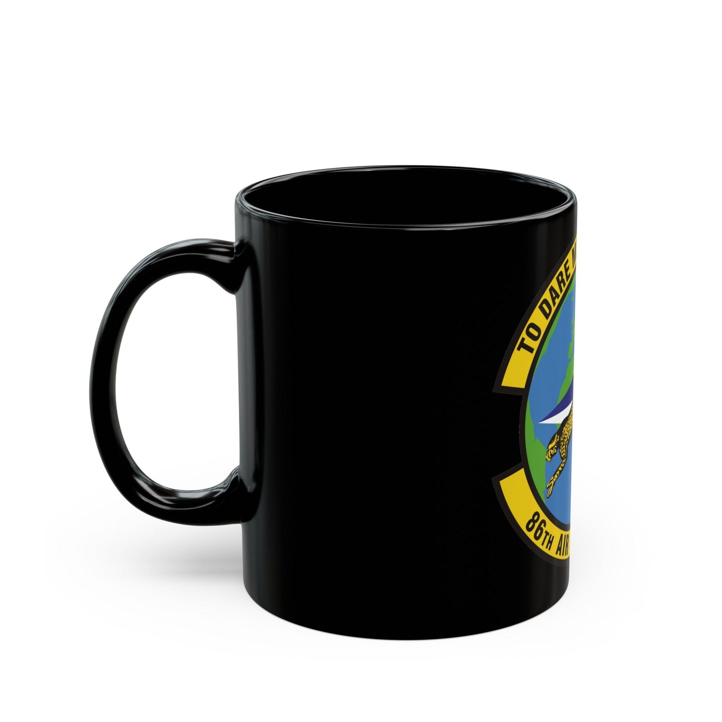 86th Air Mobility Squadron (U.S. Air Force) Black Coffee Mug-The Sticker Space