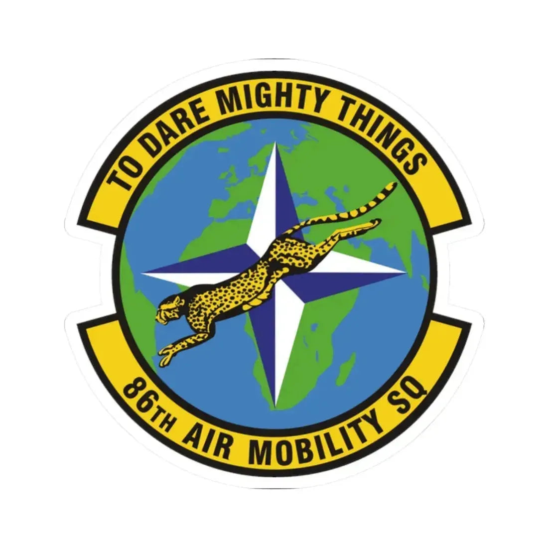 86th Air Mobility Squadron (U.S. Air Force) STICKER Vinyl Kiss-Cut Decal 2 Inch White - The Sticker Space