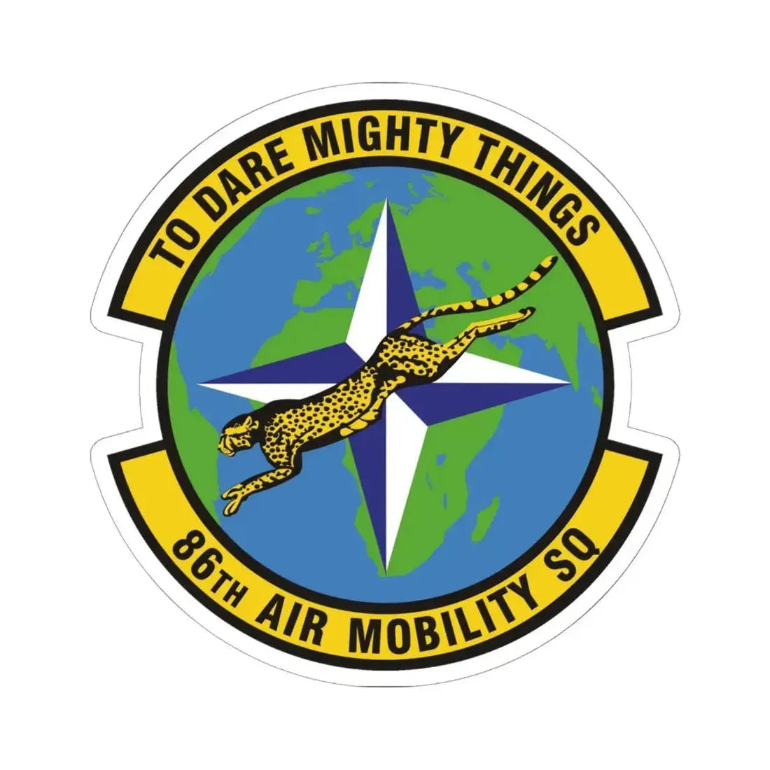 86th Air Mobility Squadron (U.S. Air Force) STICKER Vinyl Kiss-Cut Decal 6 Inch White - The Sticker Space
