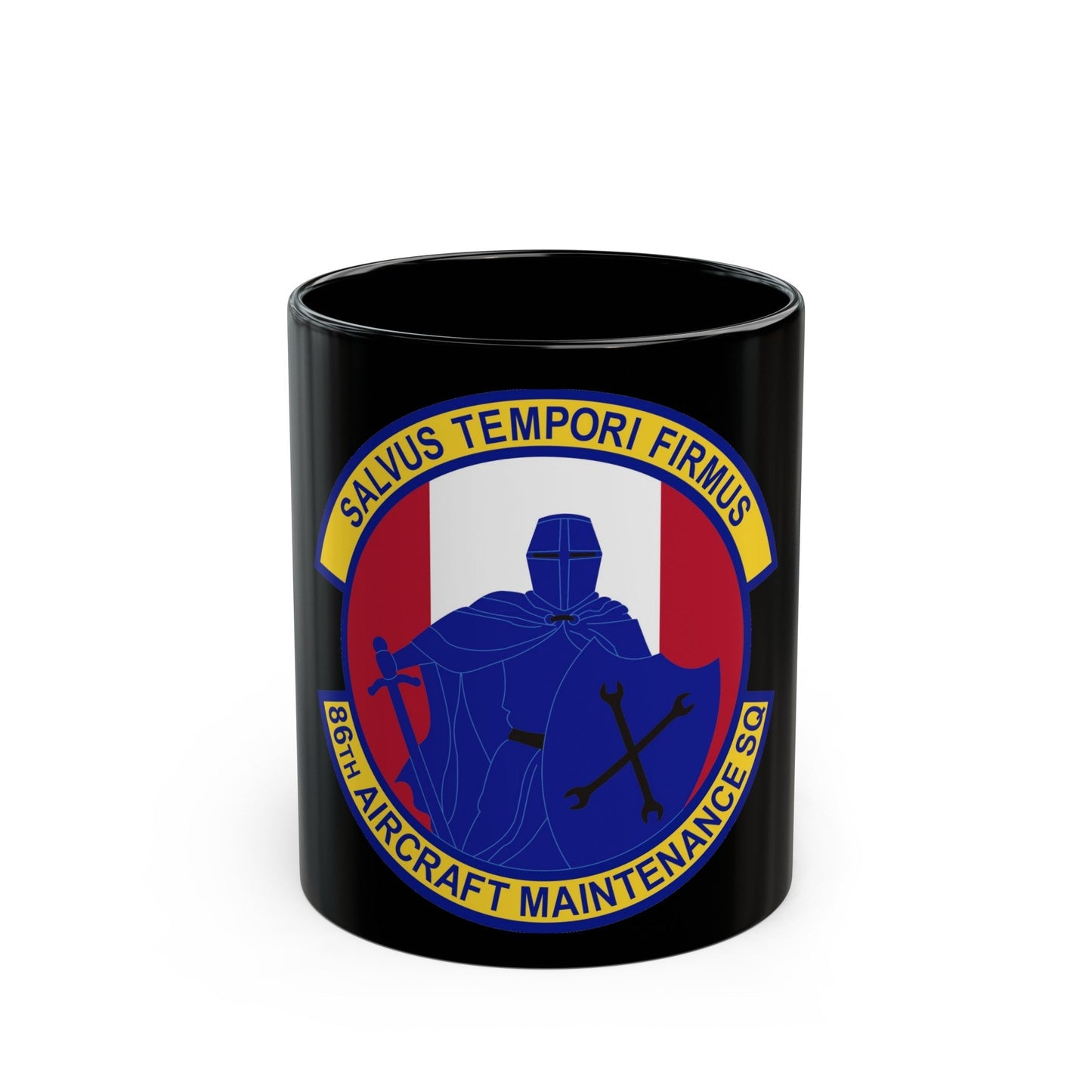 86th Aircraft Maintenance Squadron (U.S. Air Force) Black Coffee Mug-11oz-The Sticker Space