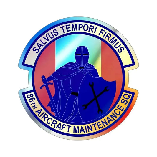 86th Aircraft Maintenance Squadron (U.S. Air Force) Holographic STICKER Die-Cut Vinyl Decal 6 Inch Holographic - The Sticker Space