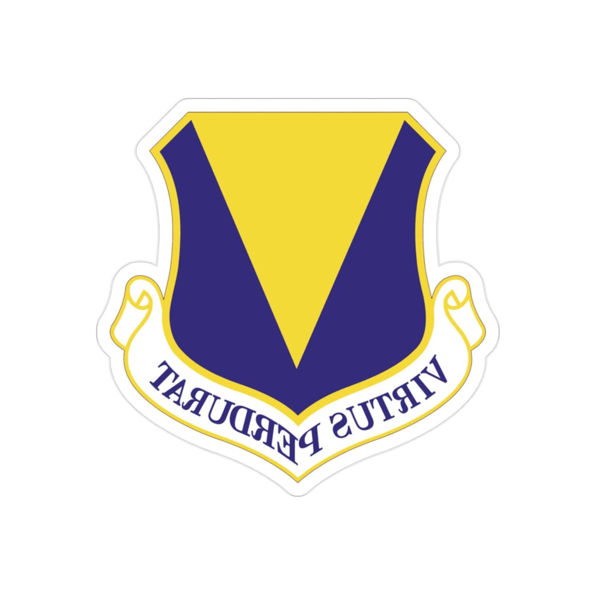 86th Airlift Wing (U.S. Air Force) REVERSE PRINT Transparent STICKER-2" × 2"-The Sticker Space