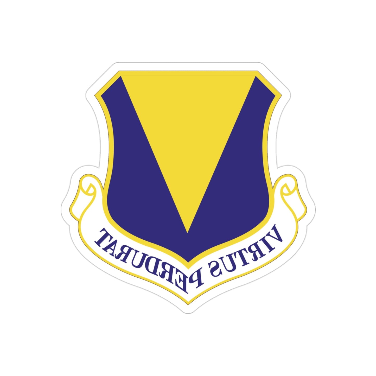 86th Airlift Wing (U.S. Air Force) REVERSE PRINT Transparent STICKER-3" × 3"-The Sticker Space