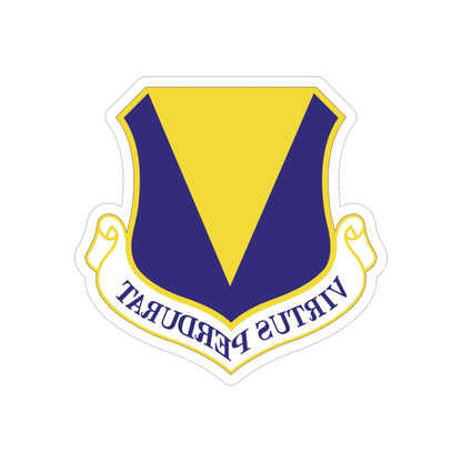 86th Airlift Wing (U.S. Air Force) REVERSE PRINT Transparent STICKER-4" × 4"-The Sticker Space