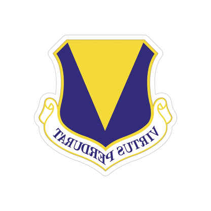 86th Airlift Wing (U.S. Air Force) REVERSE PRINT Transparent STICKER-5" × 5"-The Sticker Space