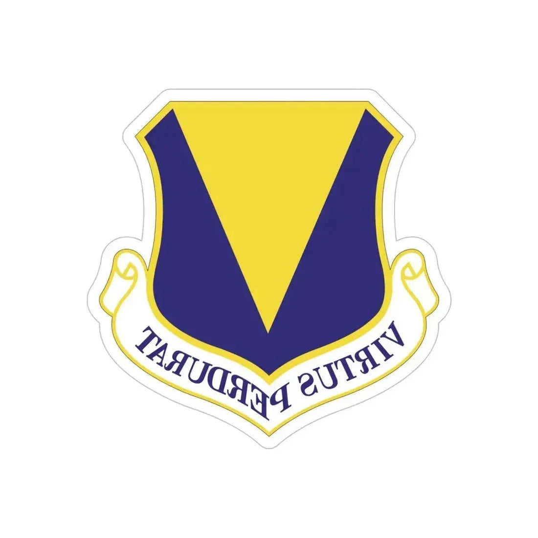 86th Airlift Wing (U.S. Air Force) REVERSE PRINT Transparent Die-Cut STICKER 6 Inch Die-Cut Transparent - The Sticker Space