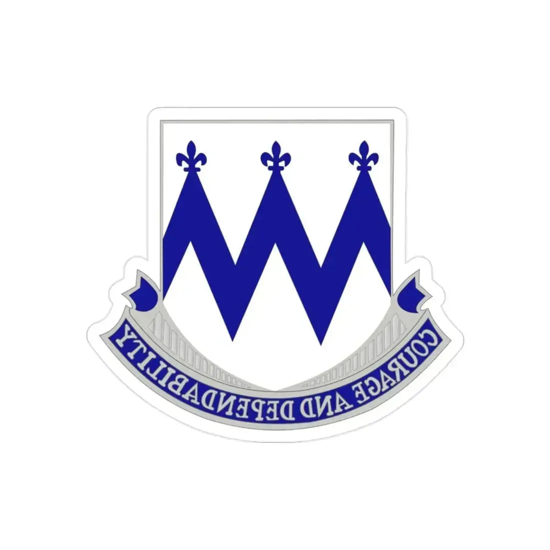 86th Infantry Regiment (U.S. Army) REVERSE PRINT Transparent Die-Cut STICKER 2 Inch Die-Cut Transparent - The Sticker Space