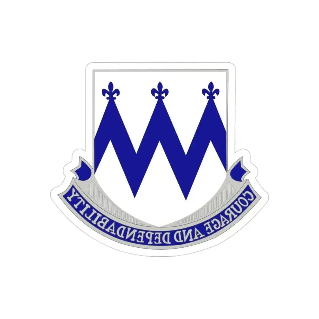 86th Infantry Regiment (U.S. Army) REVERSE PRINT Transparent Die-Cut STICKER 3 Inch Die-Cut Transparent - The Sticker Space