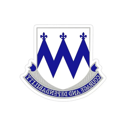 86th Infantry Regiment (U.S. Army) REVERSE PRINT Transparent Die-Cut STICKER 4 Inch Die-Cut Transparent - The Sticker Space