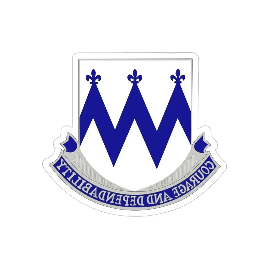 86th Infantry Regiment (U.S. Army) REVERSE PRINT Transparent Die-Cut STICKER 5 Inch Die-Cut Transparent - The Sticker Space