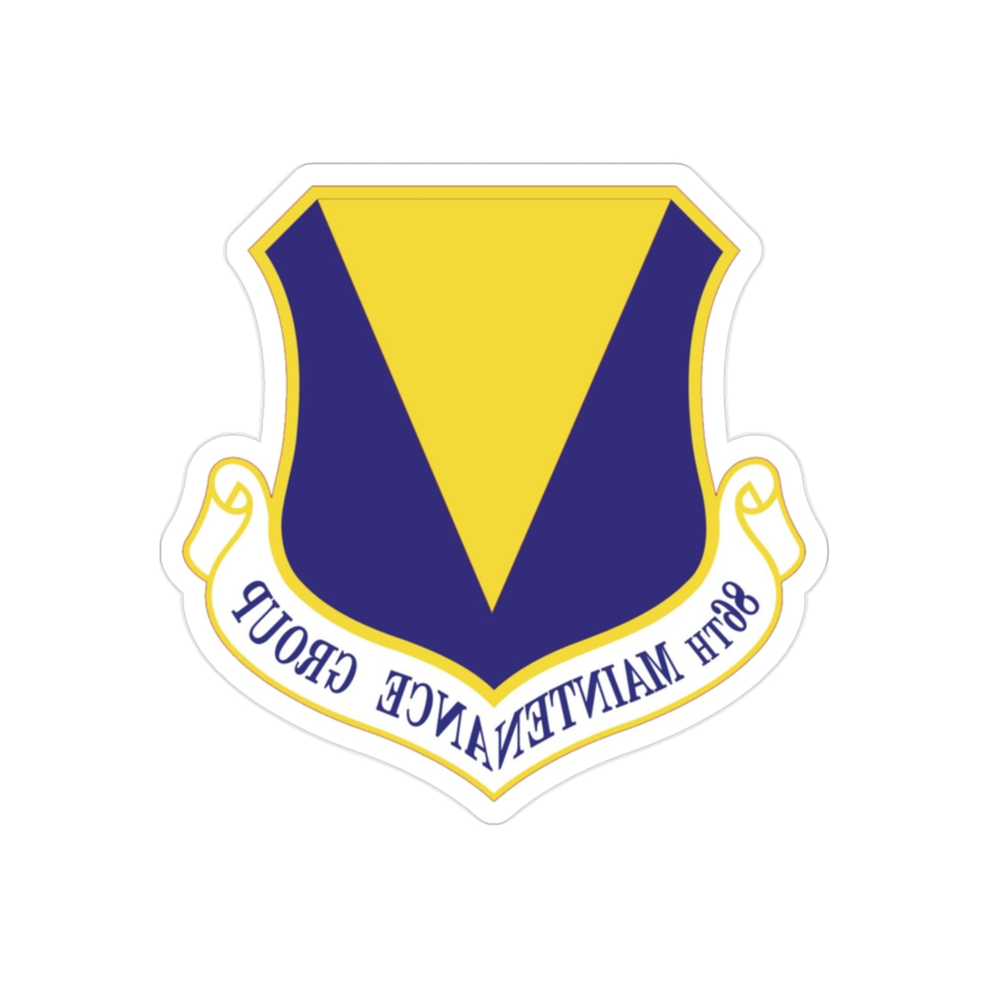 86th Maintenance Group (U.S. Air Force) REVERSE PRINT Transparent STICKER-2" × 2"-The Sticker Space