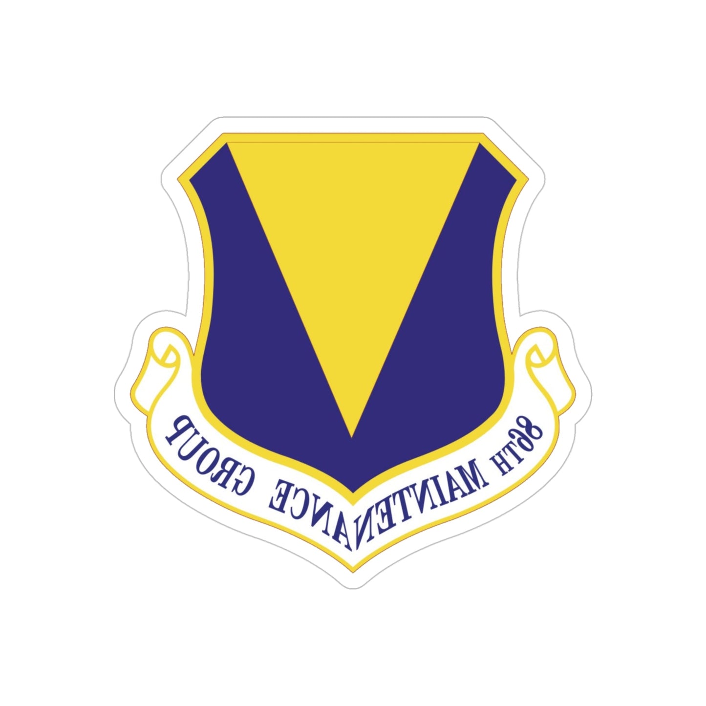 86th Maintenance Group (U.S. Air Force) REVERSE PRINT Transparent STICKER-4" × 4"-The Sticker Space