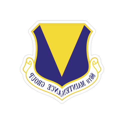 86th Maintenance Group (U.S. Air Force) REVERSE PRINT Transparent STICKER-4" × 4"-The Sticker Space