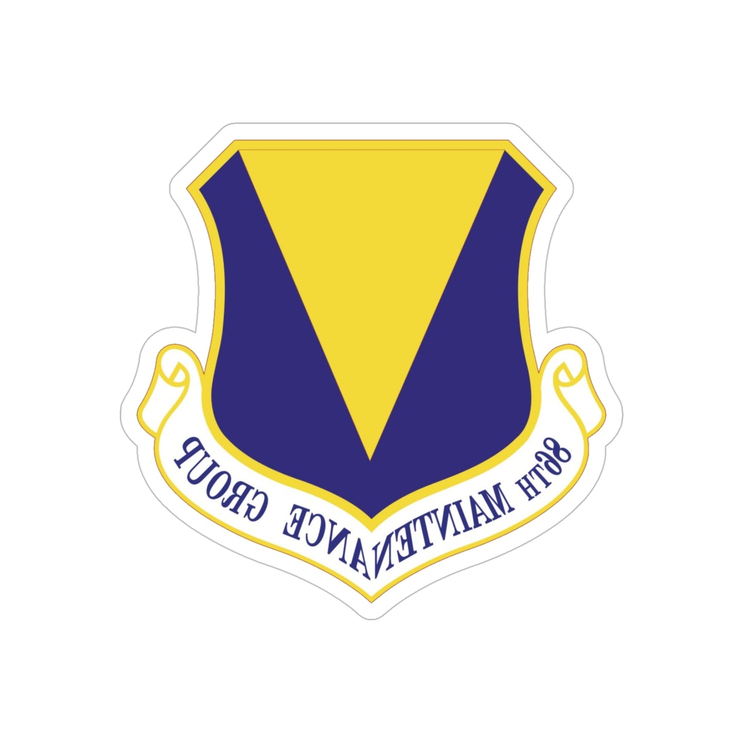 86th Maintenance Group (U.S. Air Force) REVERSE PRINT Transparent STICKER-5" × 5"-The Sticker Space