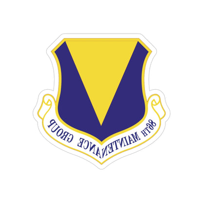 86th Maintenance Group (U.S. Air Force) REVERSE PRINT Transparent STICKER-6" × 6"-The Sticker Space