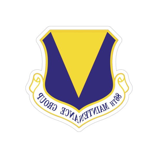 86th Maintenance Group (U.S. Air Force) REVERSE PRINT Transparent STICKER-6" × 6"-The Sticker Space