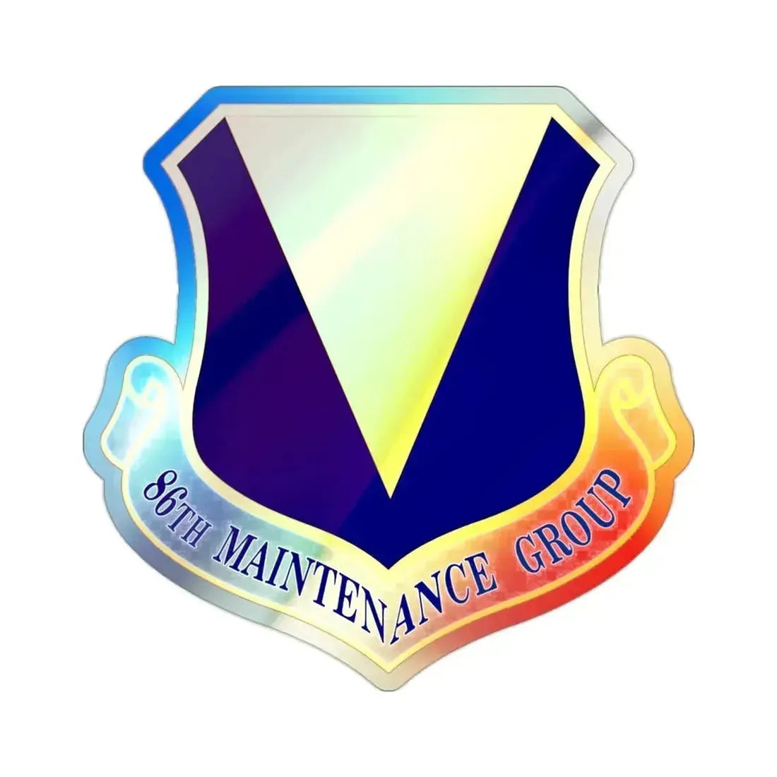 86th Maintenance Group (U.S. Air Force) Holographic STICKER Die-Cut Vinyl Decal 2 Inch Holographic - The Sticker Space