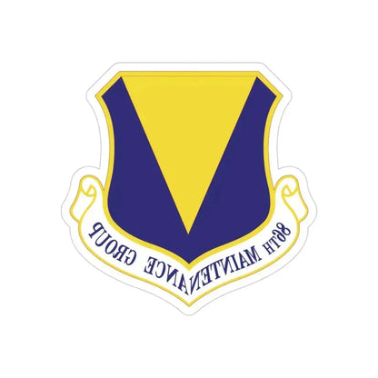 86th Maintenance Group (U.S. Air Force) REVERSE PRINT Transparent Die-Cut STICKER 4 Inch Die-Cut Transparent - The Sticker Space
