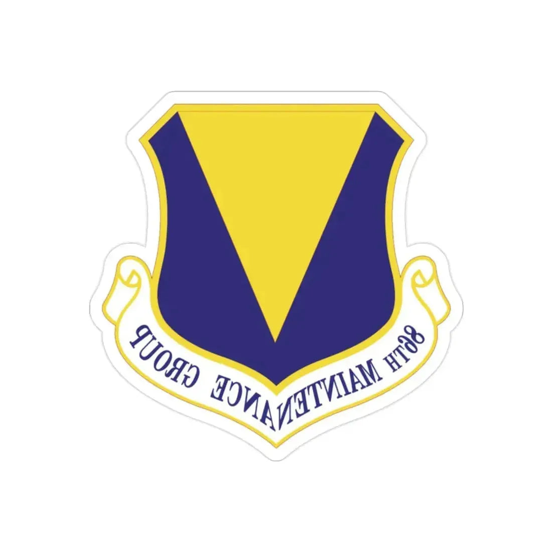 86th Maintenance Group (U.S. Air Force) REVERSE PRINT Transparent Die-Cut STICKER - The Sticker Space