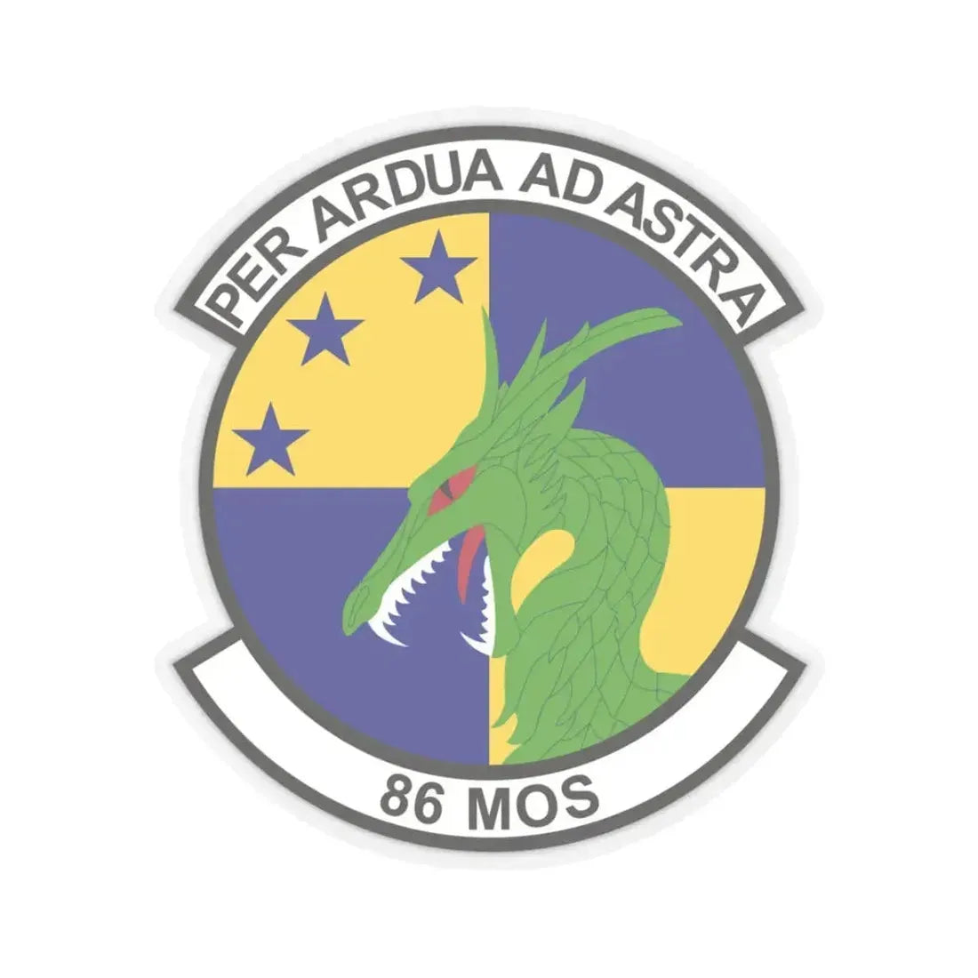 86th Maintenance Operations Squadron (U.S. Air Force) STICKER Vinyl Kiss-Cut Decal 3 Inch Transparent - The Sticker Space