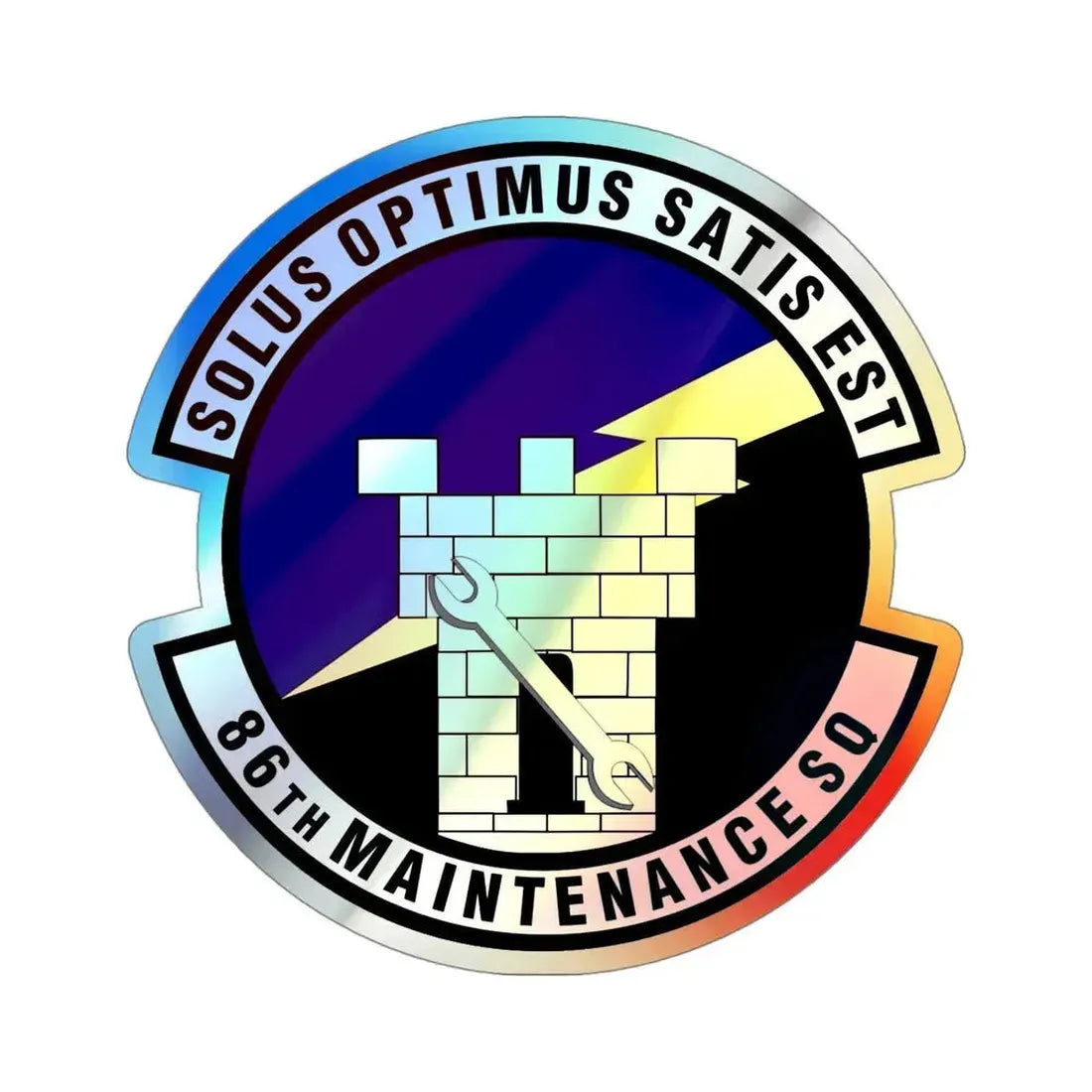 86th Maintenance Squadron (U.S. Air Force) Holographic STICKER Die-Cut Vinyl Decal 4 Inch Holographic - The Sticker Space