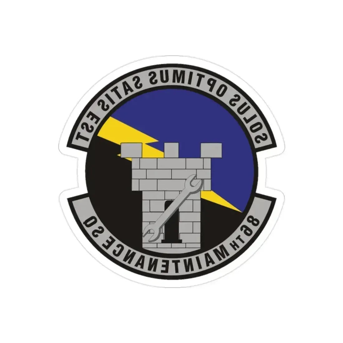 86th Maintenance Squadron (U.S. Air Force) REVERSE PRINT Transparent Die-Cut STICKER 2 Inch Die-Cut Transparent - The Sticker Space