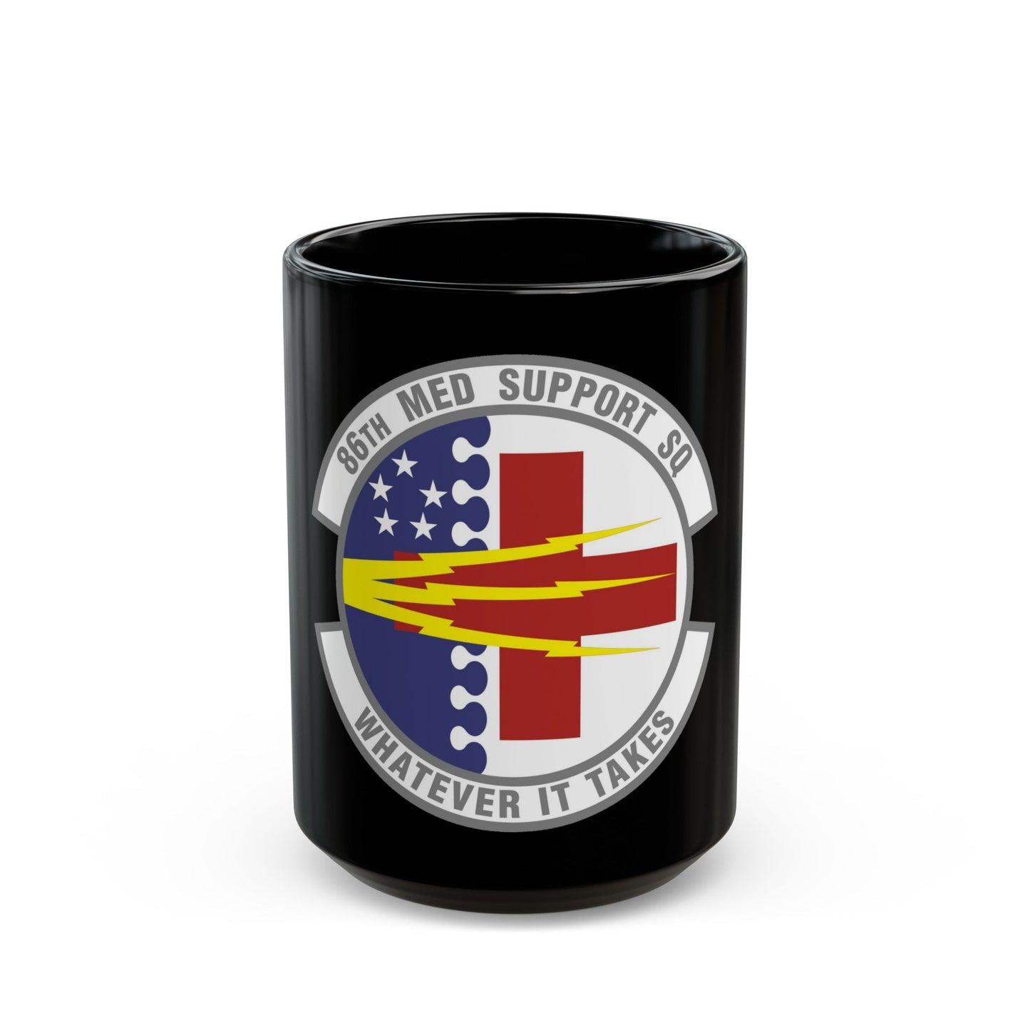 86th Medical Support Squadron (U.S. Air Force) Black Coffee Mug-15oz-The Sticker Space