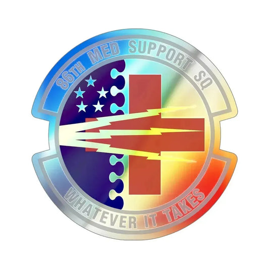 86th Medical Support Squadron (U.S. Air Force) Holographic STICKER Die-Cut Vinyl Decal 6 Inch Holographic - The Sticker Space