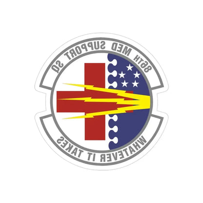 86th Medical Support Squadron (U.S. Air Force) REVERSE PRINT Transparent Die-Cut STICKER - The Sticker Space
